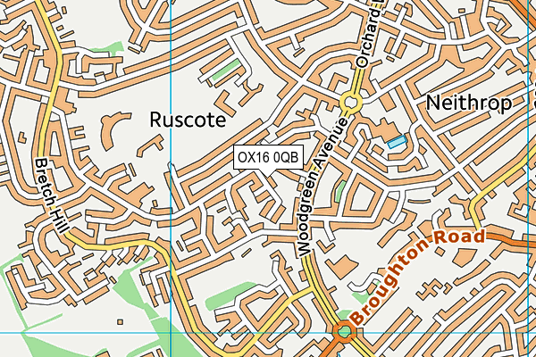 OX16 0QB map - OS VectorMap District (Ordnance Survey)