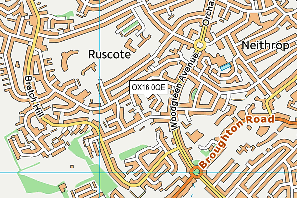 OX16 0QE map - OS VectorMap District (Ordnance Survey)