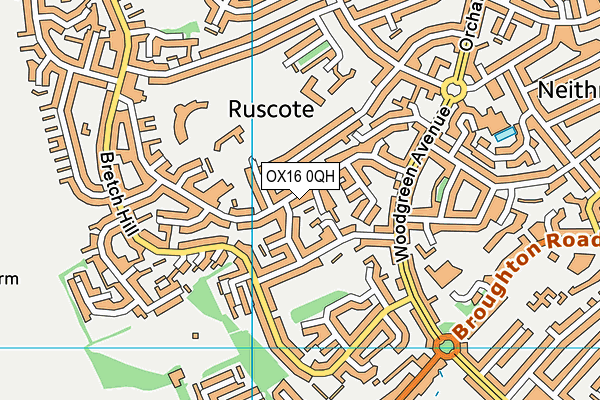 OX16 0QH map - OS VectorMap District (Ordnance Survey)