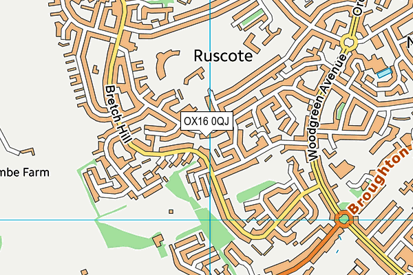 OX16 0QJ map - OS VectorMap District (Ordnance Survey)