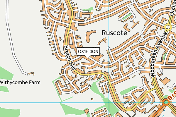 OX16 0QN map - OS VectorMap District (Ordnance Survey)