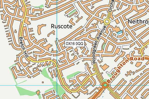 OX16 0QQ map - OS VectorMap District (Ordnance Survey)