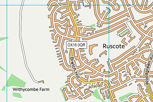 OX16 0QR map - OS VectorMap District (Ordnance Survey)