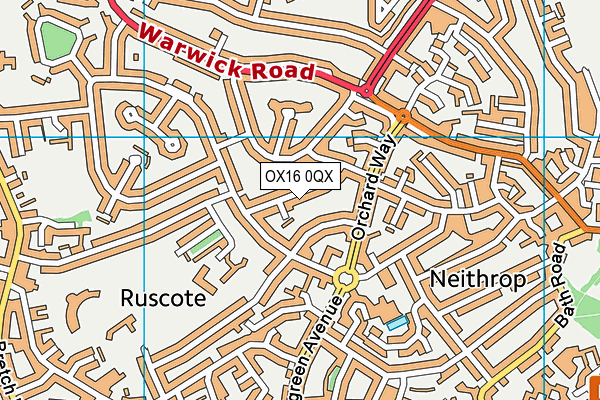 OX16 0QX map - OS VectorMap District (Ordnance Survey)