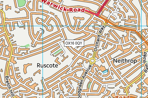 OX16 0QY map - OS VectorMap District (Ordnance Survey)