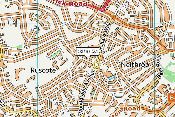 OX16 0QZ map - OS VectorMap District (Ordnance Survey)