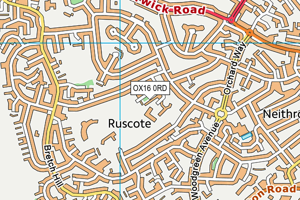 OX16 0RD map - OS VectorMap District (Ordnance Survey)