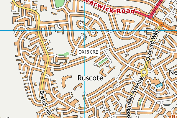 Princess Diana Park map (OX16 0RE) - OS VectorMap District (Ordnance Survey)