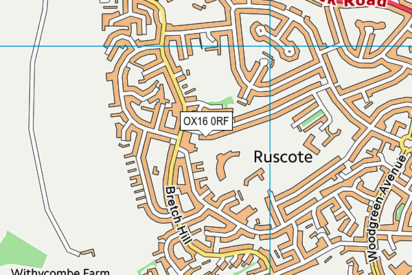OX16 0RF map - OS VectorMap District (Ordnance Survey)