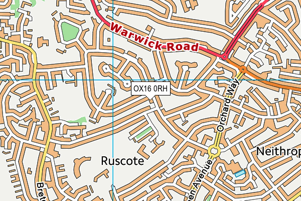 OX16 0RH map - OS VectorMap District (Ordnance Survey)