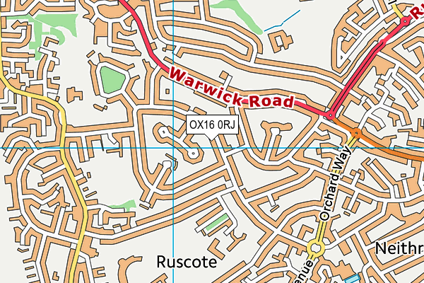 OX16 0RJ map - OS VectorMap District (Ordnance Survey)