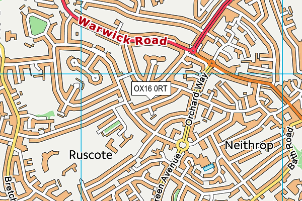 OX16 0RT map - OS VectorMap District (Ordnance Survey)