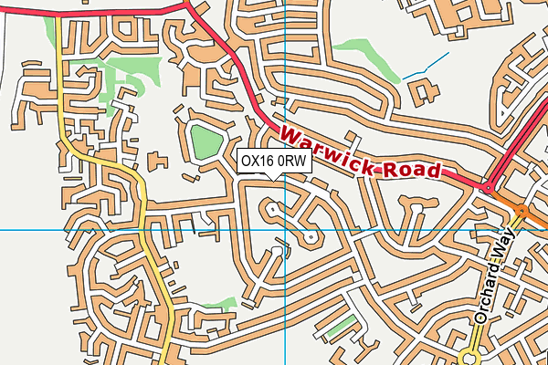 OX16 0RW map - OS VectorMap District (Ordnance Survey)