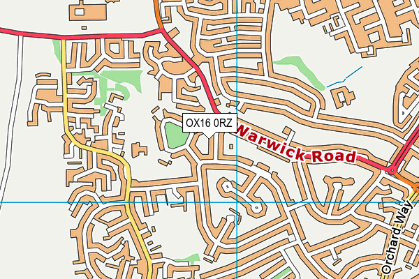 OX16 0RZ map - OS VectorMap District (Ordnance Survey)
