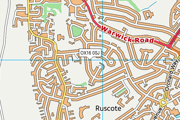 OX16 0SJ map - OS VectorMap District (Ordnance Survey)