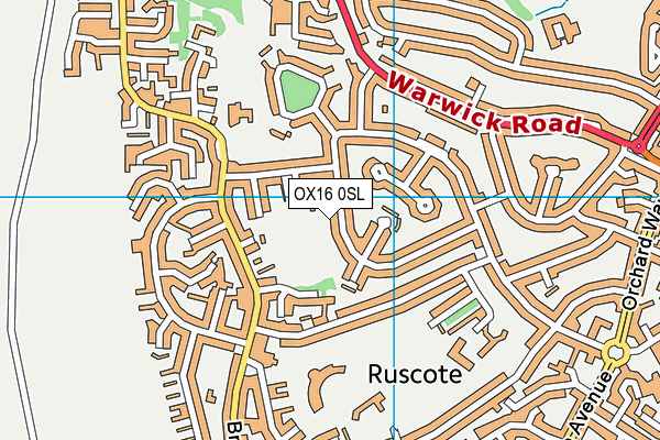 OX16 0SL map - OS VectorMap District (Ordnance Survey)