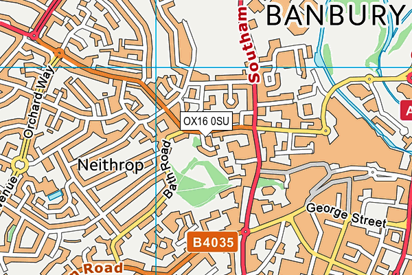 OX16 0SU map - OS VectorMap District (Ordnance Survey)