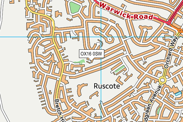 OX16 0SW map - OS VectorMap District (Ordnance Survey)