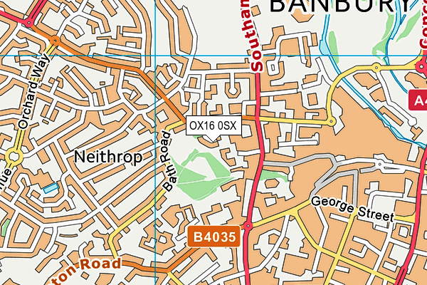 OX16 0SX map - OS VectorMap District (Ordnance Survey)