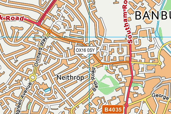 OX16 0SY map - OS VectorMap District (Ordnance Survey)