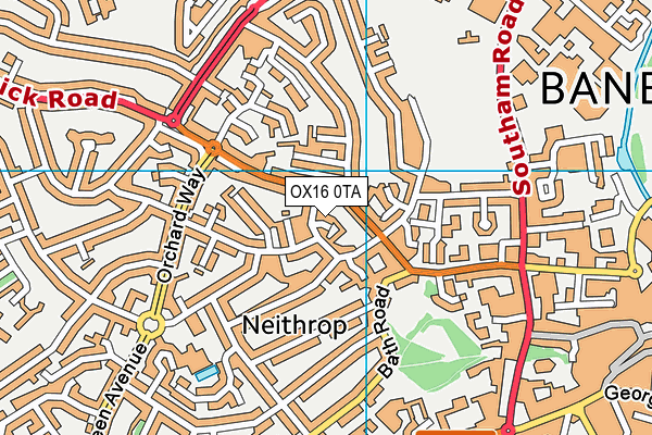 OX16 0TA map - OS VectorMap District (Ordnance Survey)