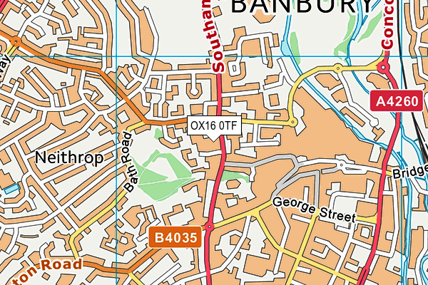 OX16 0TF map - OS VectorMap District (Ordnance Survey)