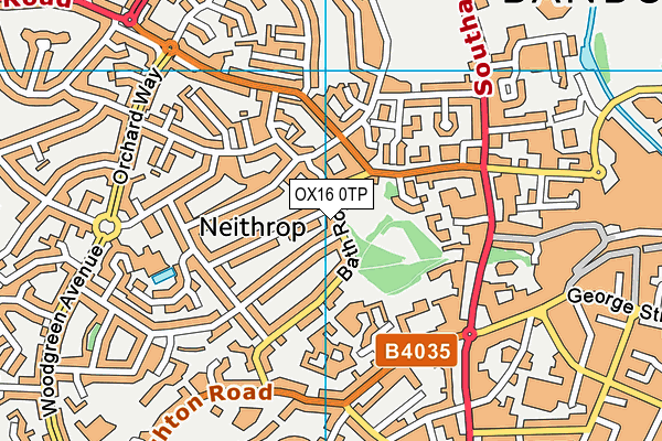 OX16 0TP map - OS VectorMap District (Ordnance Survey)