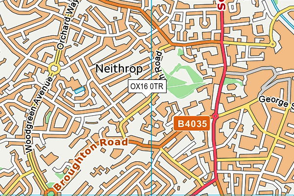 OX16 0TR map - OS VectorMap District (Ordnance Survey)