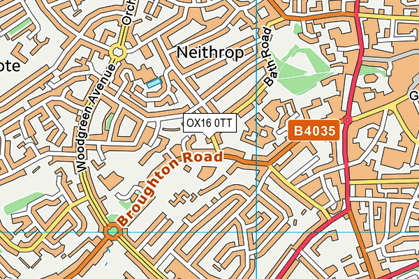 OX16 0TT map - OS VectorMap District (Ordnance Survey)