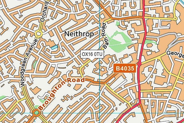 OX16 0TU map - OS VectorMap District (Ordnance Survey)