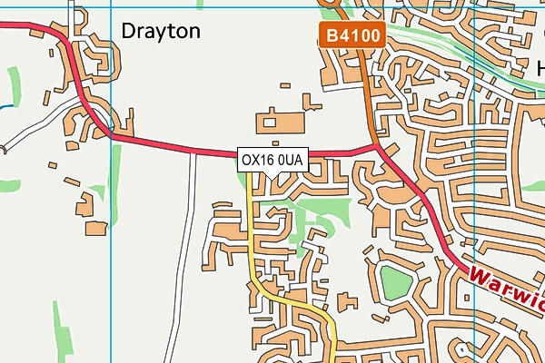 OX16 0UA map - OS VectorMap District (Ordnance Survey)