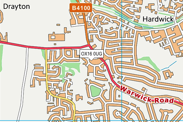 OX16 0UG map - OS VectorMap District (Ordnance Survey)