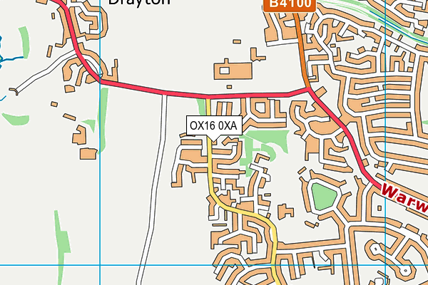 OX16 0XA map - OS VectorMap District (Ordnance Survey)