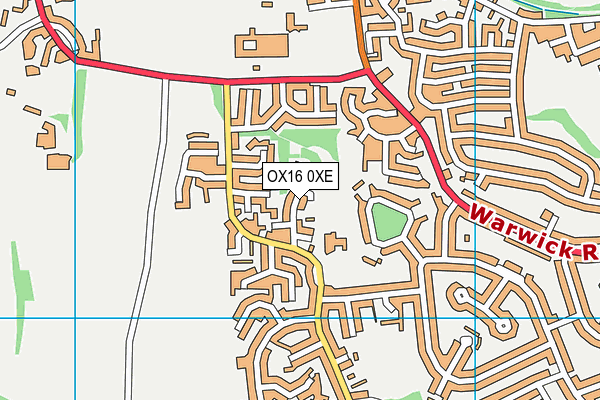 OX16 0XE map - OS VectorMap District (Ordnance Survey)