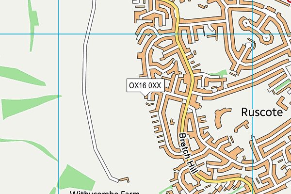 OX16 0XX map - OS VectorMap District (Ordnance Survey)