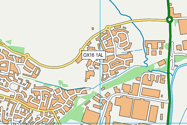 OX16 1AL map - OS VectorMap District (Ordnance Survey)