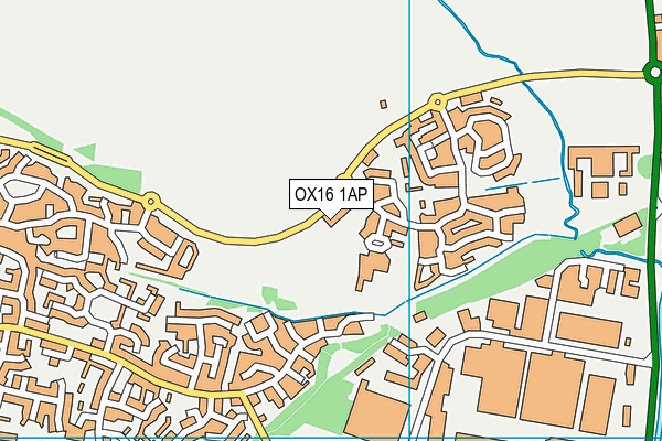 OX16 1AP map - OS VectorMap District (Ordnance Survey)