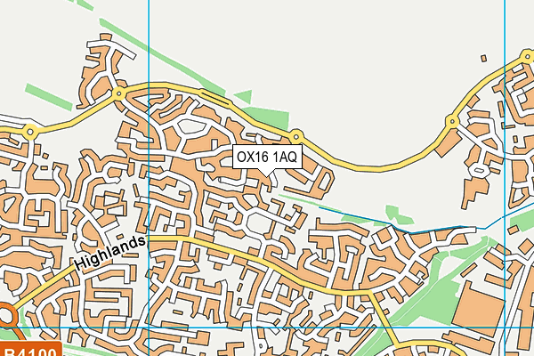 OX16 1AQ map - OS VectorMap District (Ordnance Survey)