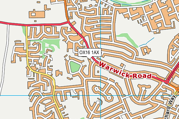 OX16 1AX map - OS VectorMap District (Ordnance Survey)