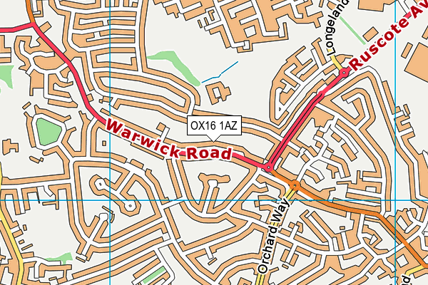 OX16 1AZ map - OS VectorMap District (Ordnance Survey)