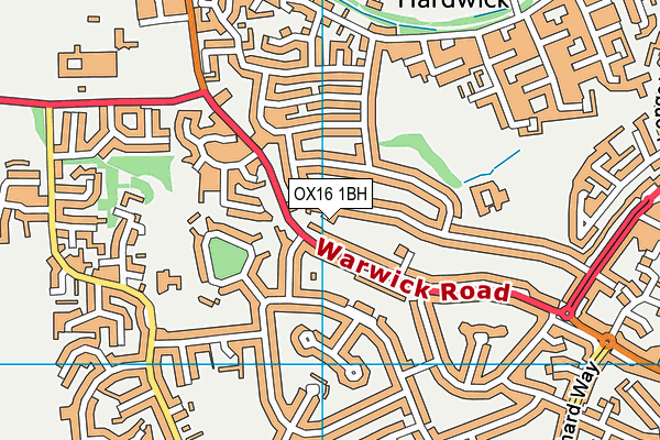 OX16 1BH map - OS VectorMap District (Ordnance Survey)