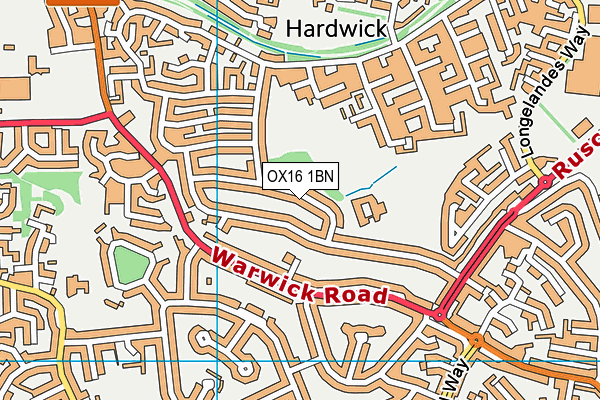 OX16 1BN map - OS VectorMap District (Ordnance Survey)