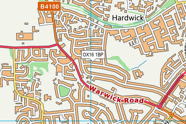 OX16 1BP map - OS VectorMap District (Ordnance Survey)