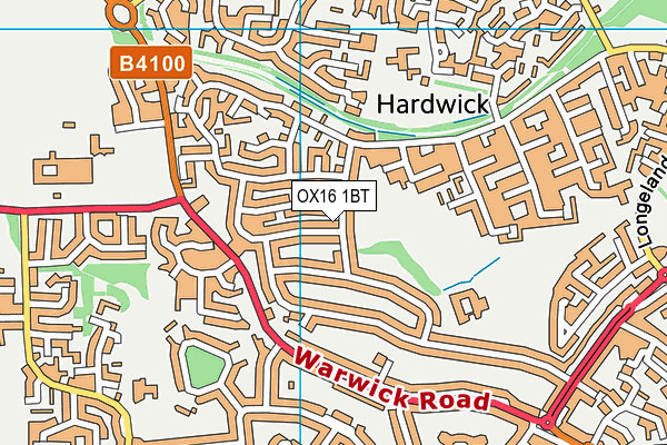 OX16 1BT map - OS VectorMap District (Ordnance Survey)
