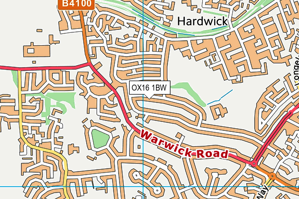 OX16 1BW map - OS VectorMap District (Ordnance Survey)