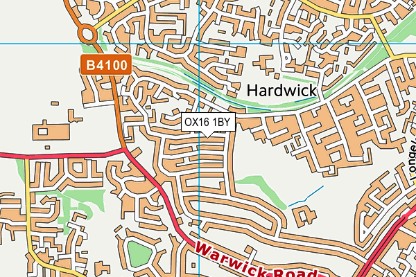 OX16 1BY map - OS VectorMap District (Ordnance Survey)