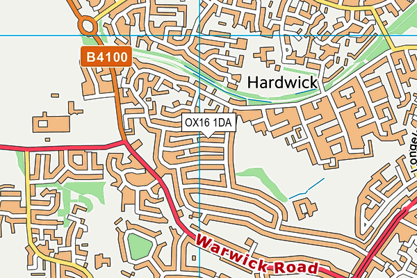 OX16 1DA map - OS VectorMap District (Ordnance Survey)