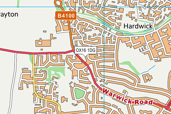 OX16 1DG map - OS VectorMap District (Ordnance Survey)