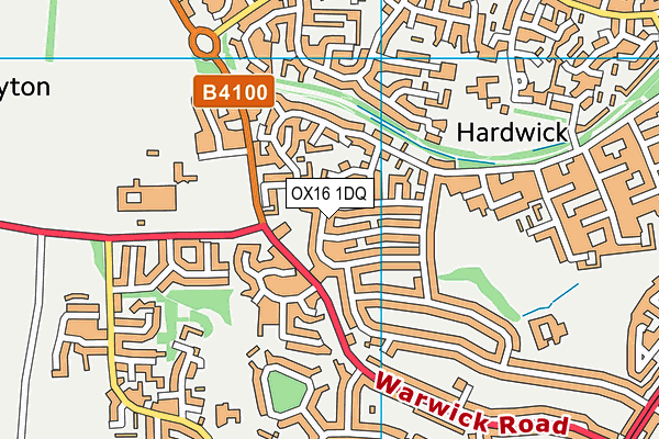 OX16 1DQ map - OS VectorMap District (Ordnance Survey)