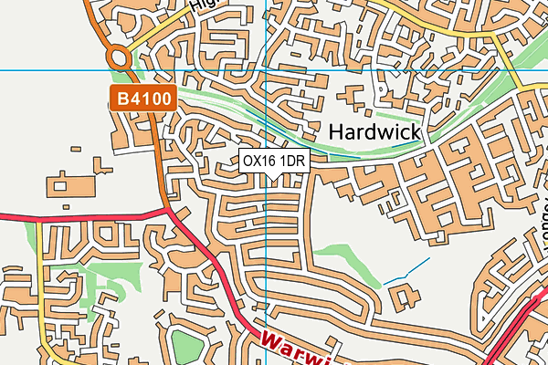 OX16 1DR map - OS VectorMap District (Ordnance Survey)